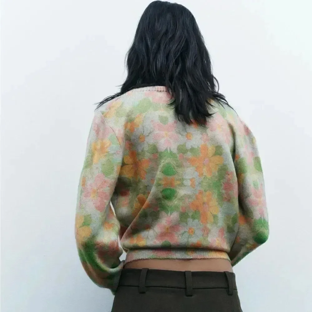 ZARA FLORAL BEADED CARDIGAN - Picture 9 of 12